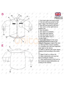 MOLDE CAMISA TRABAJO GUARDIA RT 2308