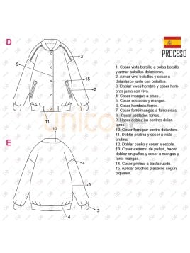 MOLDE CHAQUETA BOMBER NIÑO 2301