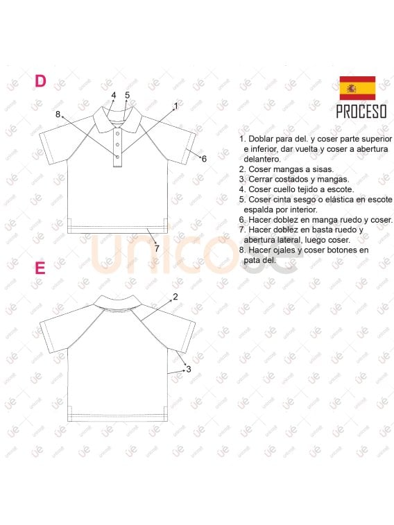 MOLDE POLERA BASICA ESCOLAR 2302