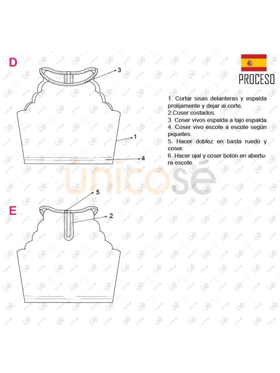 MOLDE TOP HAULTER NIÑA 2301
