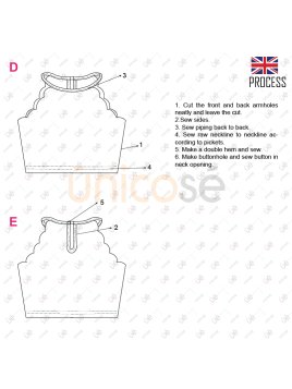 MOLDE TOP HAULTER NIÑA 2301
