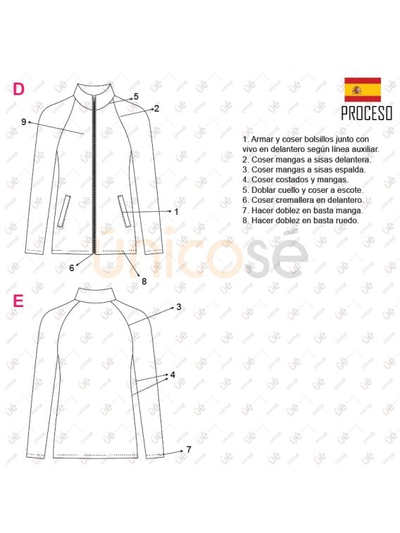 MOLDE DEPORTE CHAQUETA MUJER 2305
