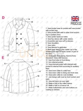 MOLDE ABRIGO CRUZADO HOMBRE 2305