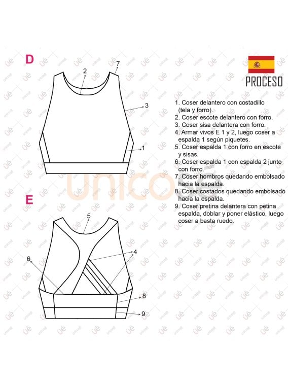 MOLDE DEPORTE TOP MUJER 2306