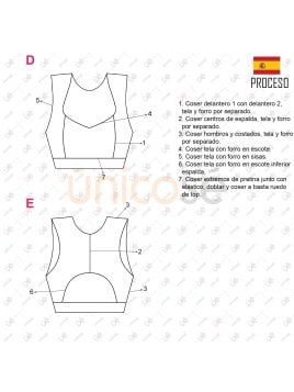 MOLDE DEPORTE TOP MUJER 2308