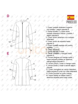 MOLDE TRABAJO BATA SANITARIA RT 2316