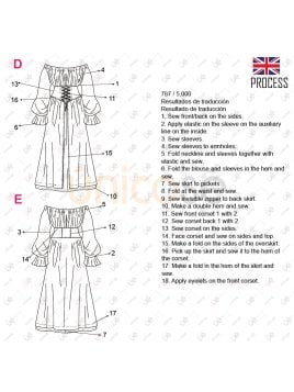 MOLDE DISFRAZ VESTIDO MEDIEVAL 2303