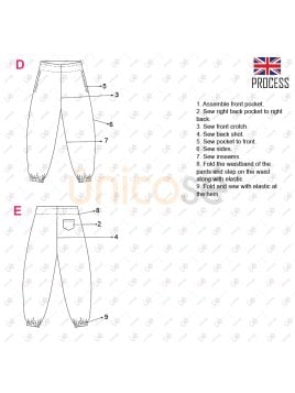 MOLDE PANTALON NIÑO JOGGING 2302