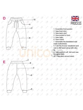 MOLDE PANTALON JOGGING NIÑO 2301