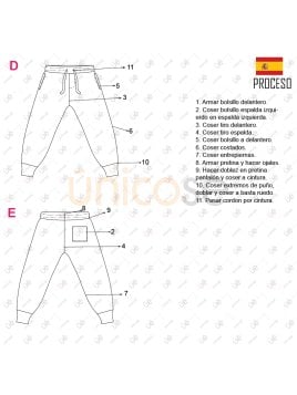 MOLDE PANTALON JOGGING NIÑO 2303