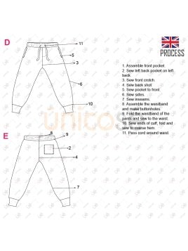 MOLDE PANTALON JOGGING NIÑO 2303