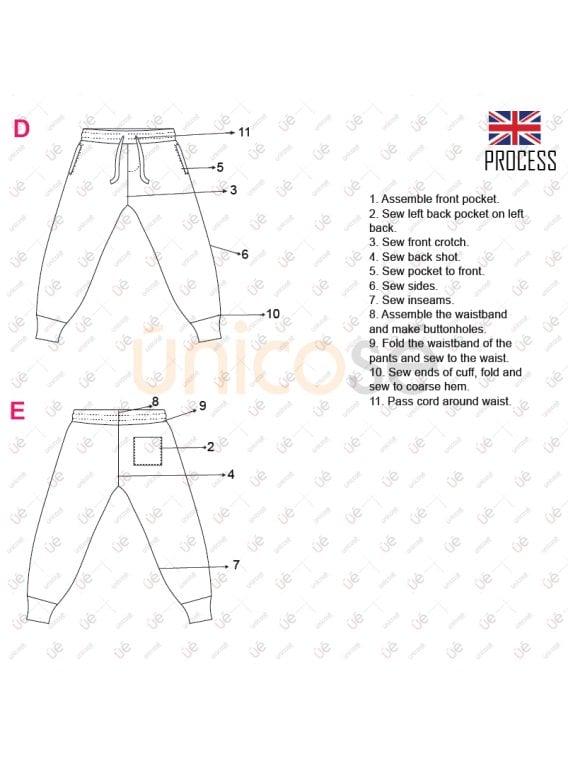 MOLDE PANTALON JOGGING NIÑO 2303