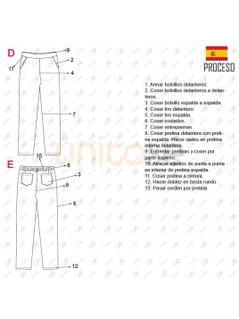 MOLDE PANTALON AJUSTADO MUJER 2307