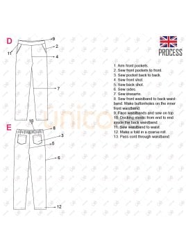 MOLDE PANTALON AJUSTADO MUJER 2307