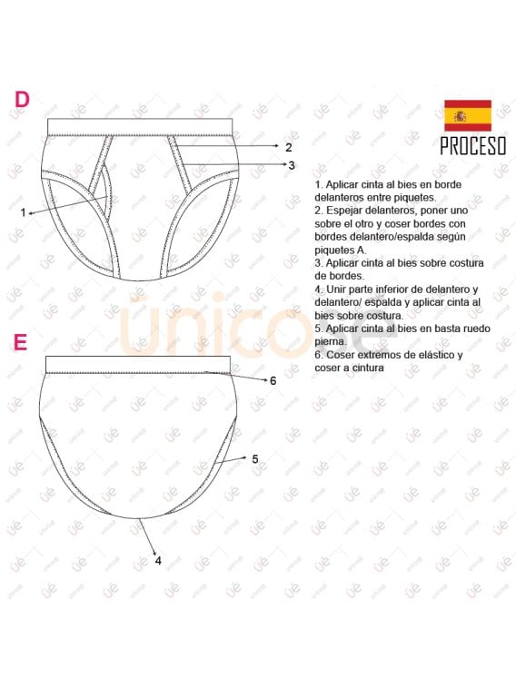 MOLDE INTERIOR CALZONCILLO BEBE 2301