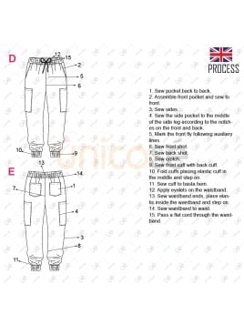 MOLDE PANTALON JOGGER MUJER 2306
