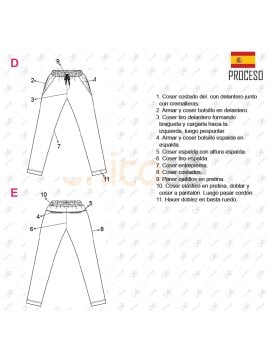 MOLDE PANTALON JOGGING HOMBRE 2304