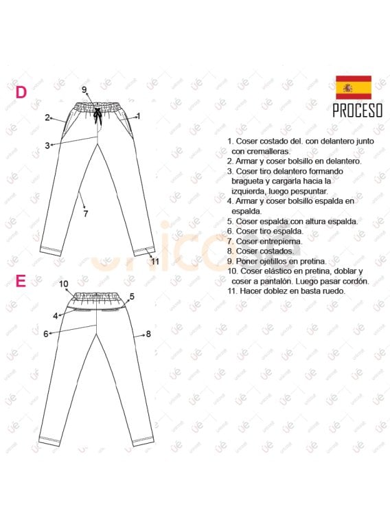 MOLDE PANTALON JOGGING HOMBRE 2304
