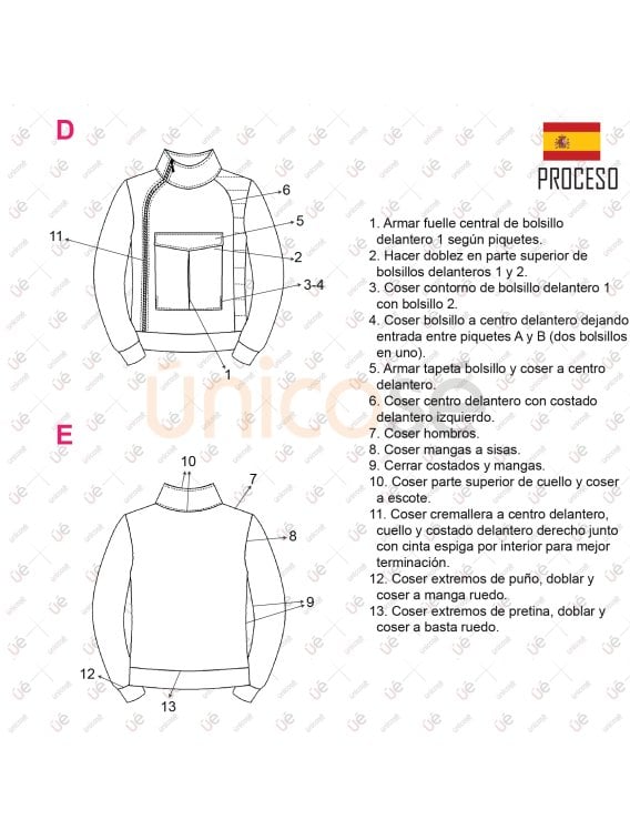 MOLDE POLERON SUDADERA HOMBRE 2304