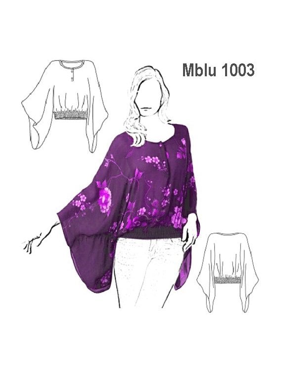 BLUSA MANGA KIMONO MUJER, PATA DELANTERA