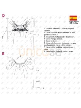 MOLDE POLERA BLUSA BEBE 2301