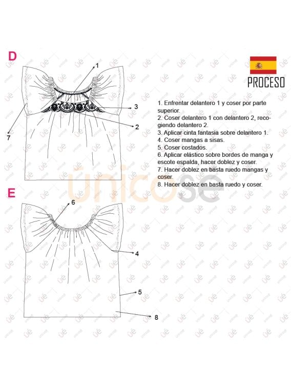 MOLDE POLERA BLUSA BEBE 2301