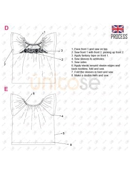 MOLDE POLERA BLUSA BEBE 2301