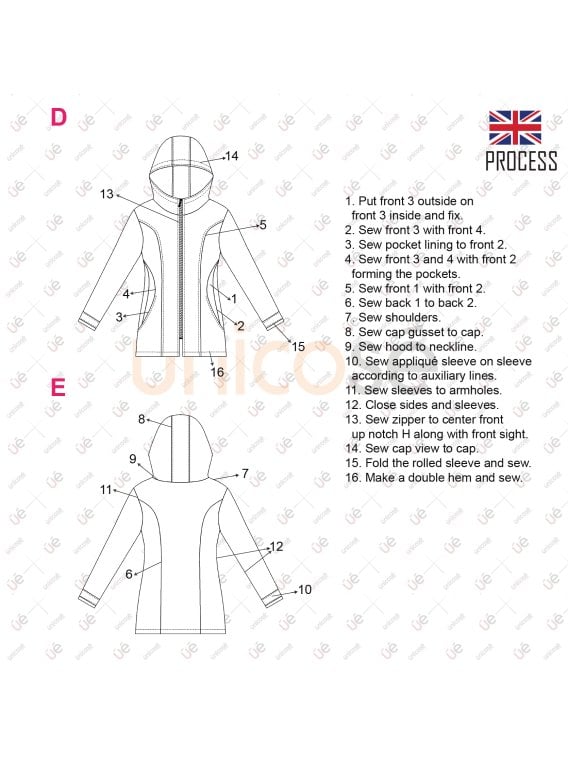 MOLDE CHAQUETA TRABAJO MUJER 2318