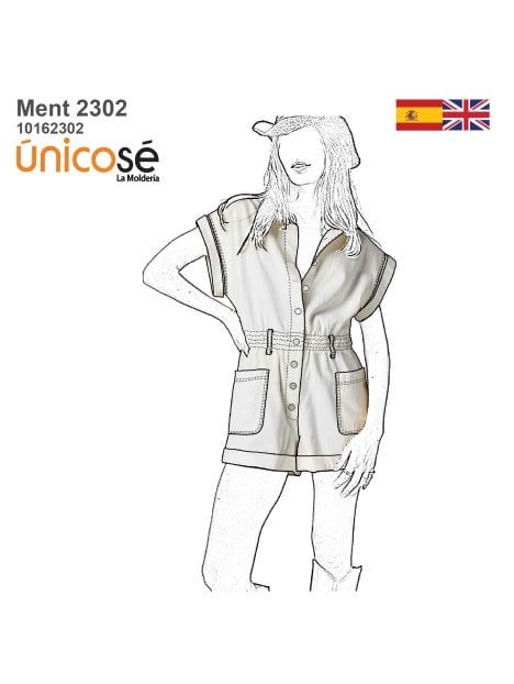 MOLDE ENTERITO CORTO MUJER 2302