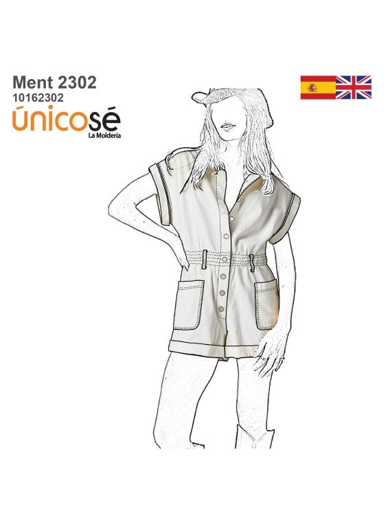 MOLDE ENTERITO CORTO MUJER 2302