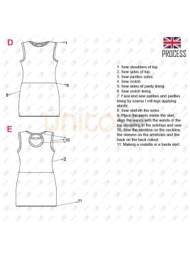 MOLDE TRAJE DE BAÑO 3 PIEZAS MUJER 2301