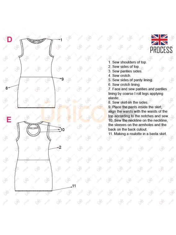 MOLDE TRAJE DE BAÑO 3 PIEZAS MUJER 2301