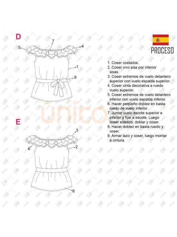MOLDE BLUSA LLANERA RT 2320