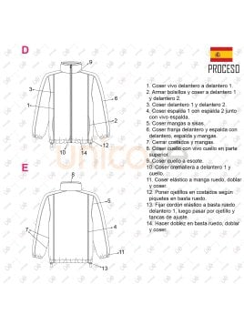 MOLDE CHAQUETA ESCOLAR CORTES 2305