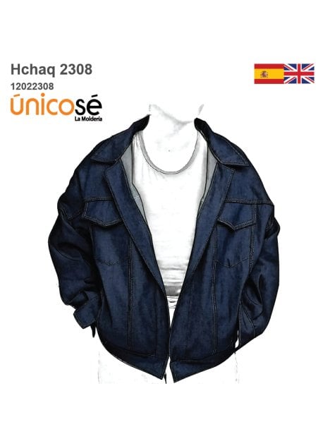 MOLDE CHAQUETA JEAN OVERSIZE HOMBRE 2308