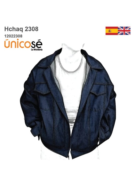 MOLDE CHAQUETA JEAN OVERSIZE HOMBRE 2308