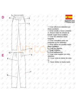 MOLDE PANTALON TORERO MUJER 2308