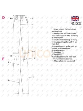 MOLDE PANTALON TORERO MUJER 2308