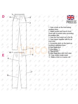 MOLDE PANTALON TORERO MUJER 2308