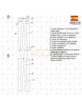MOLDE PANTALON CORTE VERTICAL MUJER 2310