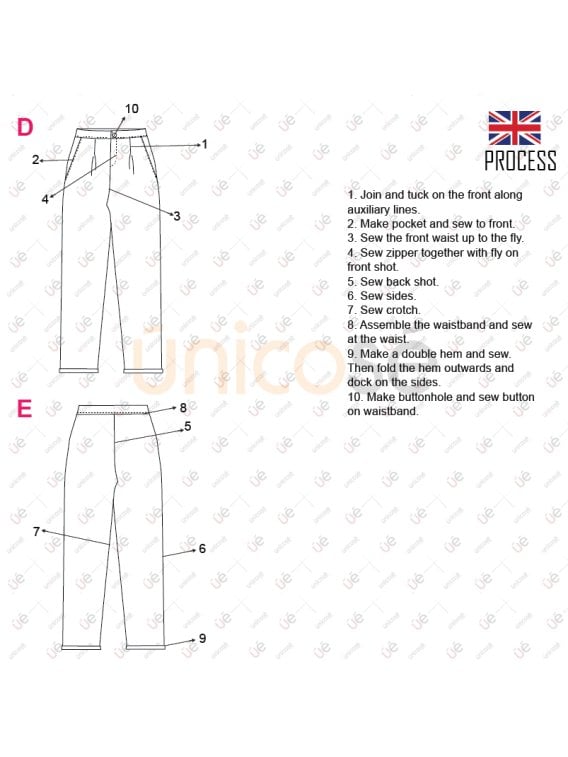 MOLDE PANTALON TORERO MUJER 2309