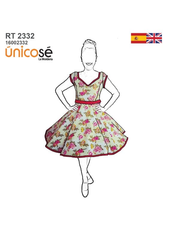 MOLDE VESTIDO HUASA PLATO RT 2332