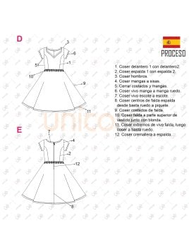 MOLDE VESTIDO HUASA PLATO RT 2332