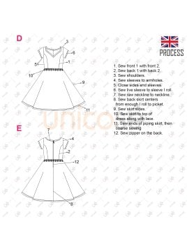 MOLDE VESTIDO HUASA PLATO RT 2332