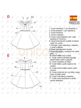 MOLDE VESTIDO HUASA PLATO RT 2333