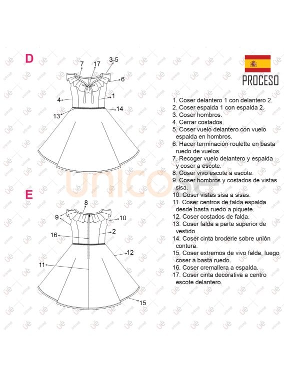 MOLDE VESTIDO HUASA PLATO RT 2333