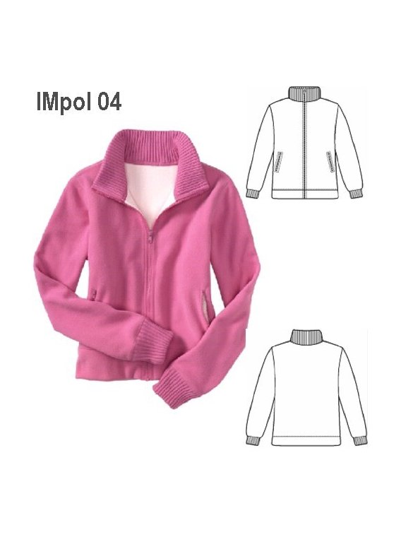 POLERON CUELLO TEJIDO NIÑA, BOLSILLOS DE