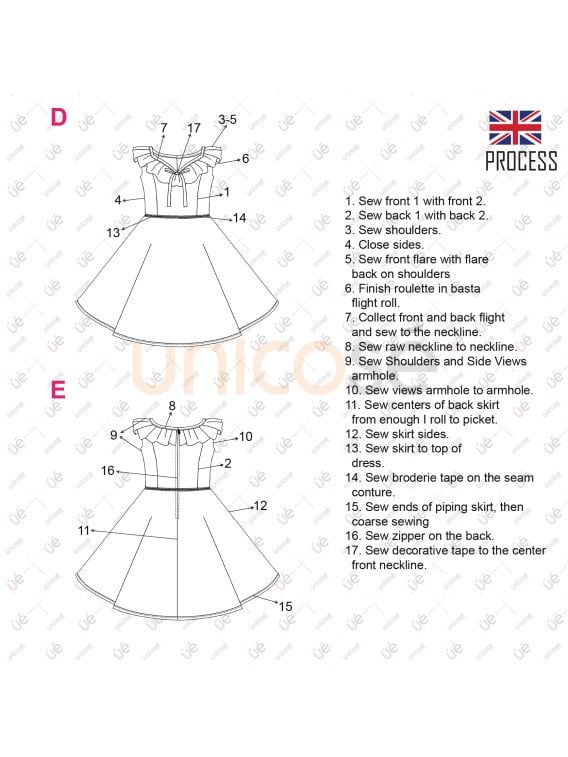 MOLDE VESTIDO HUASA PLATO RT 2333
