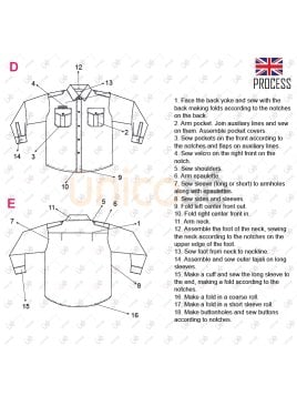 MOLDE TRABAJO CAMISA CARGO RT 2329