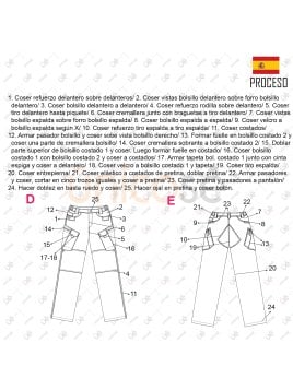 MOLDE PANTALON CARGO RT 2331